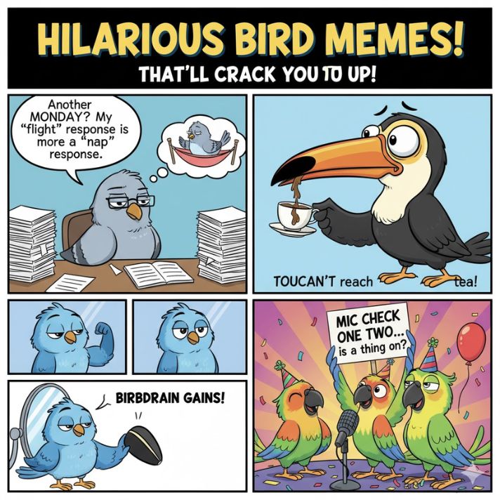 🐦 Hilarious Bird Memes, Cartoons & Comics That’ll Crack You Up