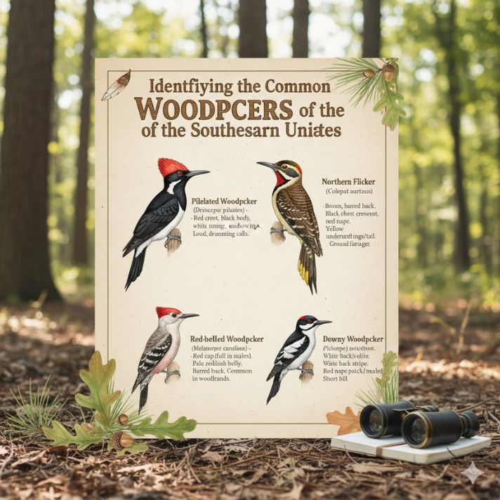🪶 Identifying the Common Woodpeckers of the Southeastern United States