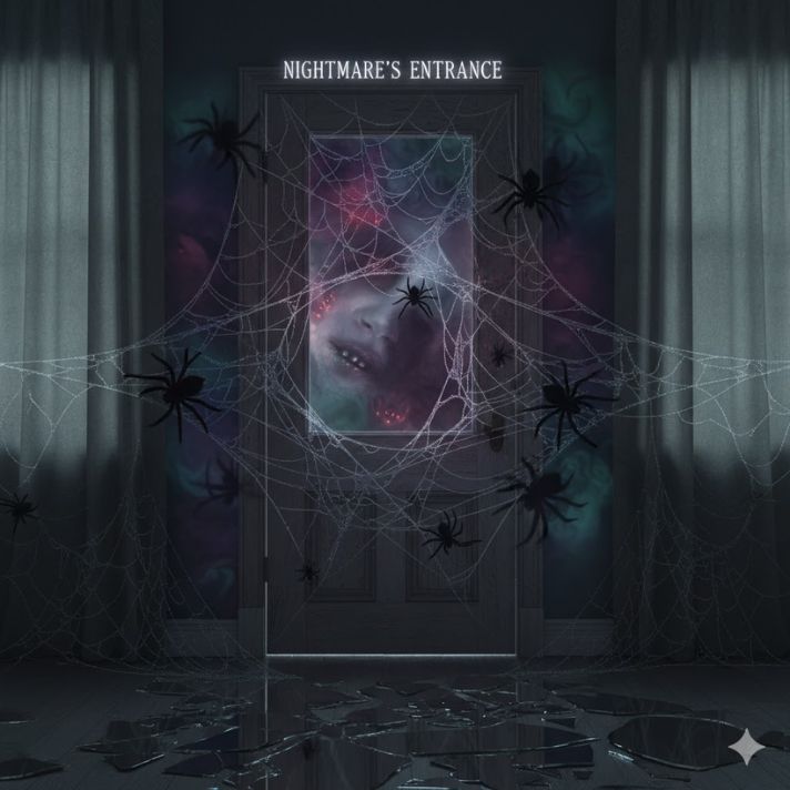 Spiders in Dream with Cobwebs on my Door