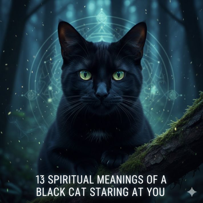 13 Spiritual Meanings of A Black Cat Staring At You