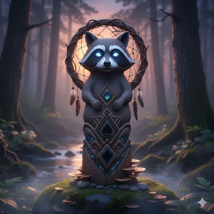 Raccoon Spirit Animal Totem