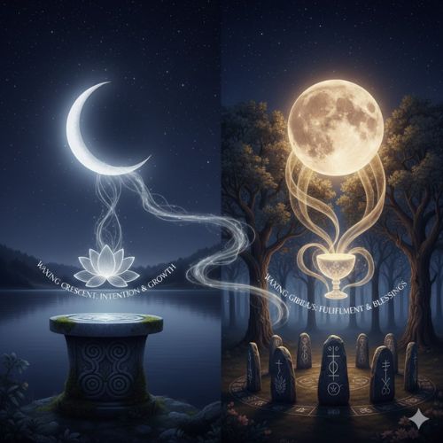 Spiritual Meanings of Waxing Crescent and Gibbous Moons